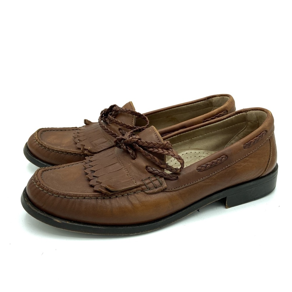 Via Dante Kiltie Braided Dress Casual Loafers Wide
